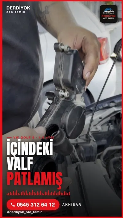Derdiyok Oto Tamir reel karesi: 'İçindeki valf patlamış' başlıklı VW Golf 8 motor tamiri
